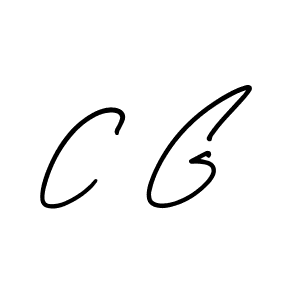 Design your own signature with our free online signature maker. With this signature software, you can create a handwritten (AmerikaSignatureDemo-Regular) signature for name C G. C G signature style 3 images and pictures png