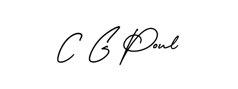 Create a beautiful signature design for name C G Poul. With this signature (AmerikaSignatureDemo-Regular) fonts, you can make a handwritten signature for free. C G Poul signature style 3 images and pictures png