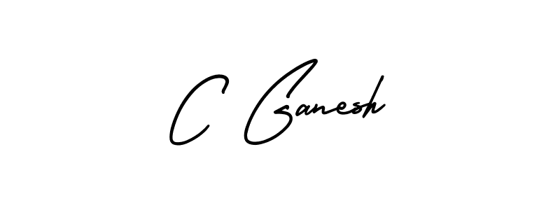 The best way (AmerikaSignatureDemo-Regular) to make a short signature is to pick only two or three words in your name. The name C Ganesh include a total of six letters. For converting this name. C Ganesh signature style 3 images and pictures png