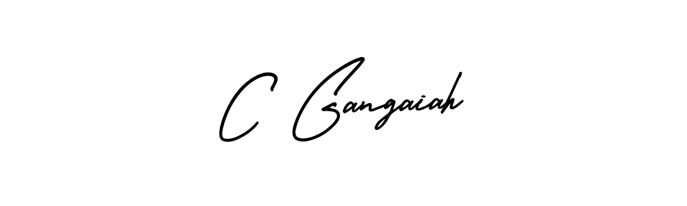 Make a beautiful signature design for name C Gangaiah. With this signature (AmerikaSignatureDemo-Regular) style, you can create a handwritten signature for free. C Gangaiah signature style 3 images and pictures png