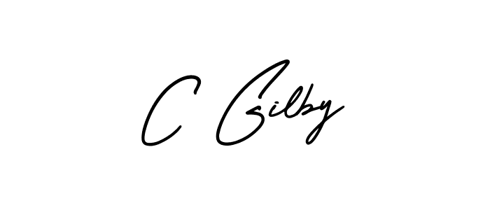 Design your own signature with our free online signature maker. With this signature software, you can create a handwritten (AmerikaSignatureDemo-Regular) signature for name C Gilby. C Gilby signature style 3 images and pictures png