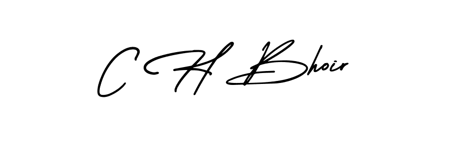 This is the best signature style for the C H Bhoir name. Also you like these signature font (AmerikaSignatureDemo-Regular). Mix name signature. C H Bhoir signature style 3 images and pictures png