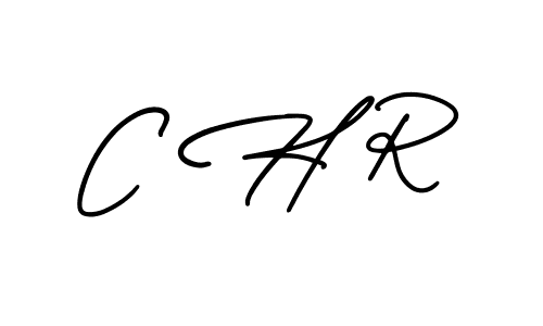 Use a signature maker to create a handwritten signature online. With this signature software, you can design (AmerikaSignatureDemo-Regular) your own signature for name C H R. C H R signature style 3 images and pictures png