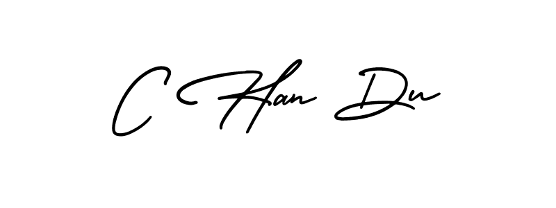 Use a signature maker to create a handwritten signature online. With this signature software, you can design (AmerikaSignatureDemo-Regular) your own signature for name C Han Du. C Han Du signature style 3 images and pictures png