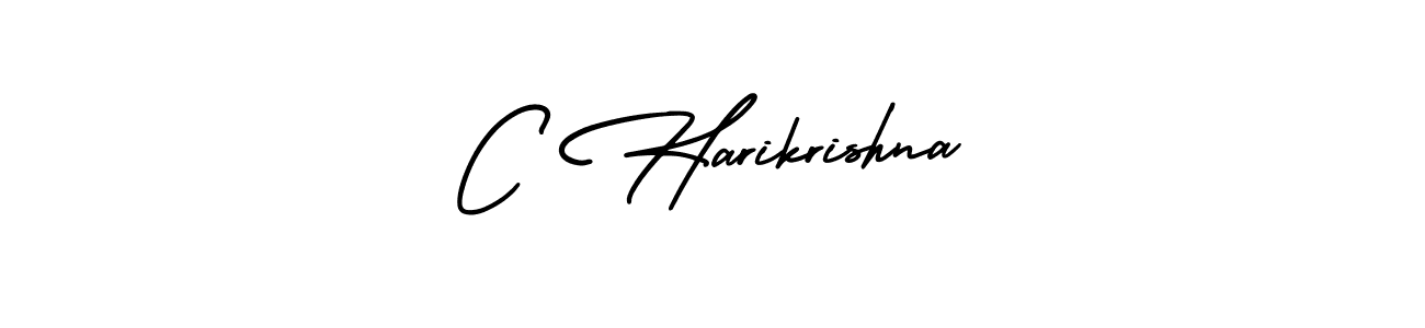 How to make C Harikrishna name signature. Use AmerikaSignatureDemo-Regular style for creating short signs online. This is the latest handwritten sign. C Harikrishna signature style 3 images and pictures png