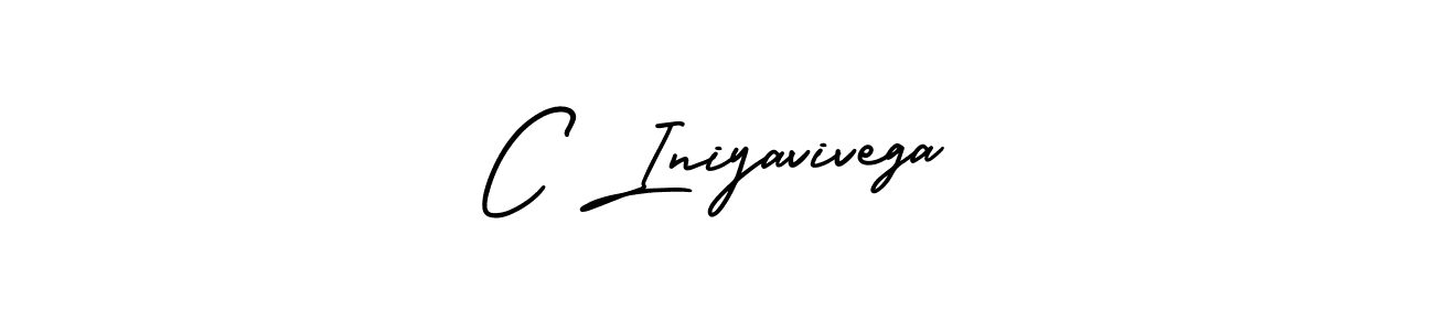 Also we have C Iniyavivega name is the best signature style. Create professional handwritten signature collection using AmerikaSignatureDemo-Regular autograph style. C Iniyavivega signature style 3 images and pictures png