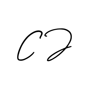 Make a beautiful signature design for name C J. With this signature (AmerikaSignatureDemo-Regular) style, you can create a handwritten signature for free. C J signature style 3 images and pictures png