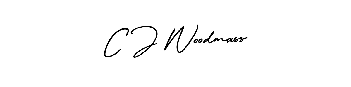 Use a signature maker to create a handwritten signature online. With this signature software, you can design (AmerikaSignatureDemo-Regular) your own signature for name C J Woodmass. C J Woodmass signature style 3 images and pictures png