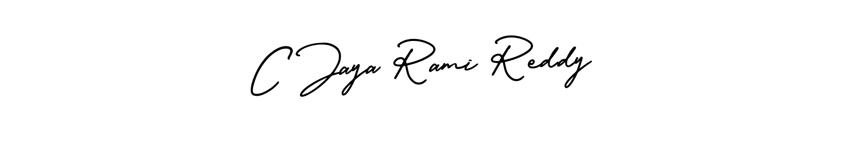 It looks lik you need a new signature style for name C Jaya Rami Reddy. Design unique handwritten (AmerikaSignatureDemo-Regular) signature with our free signature maker in just a few clicks. C Jaya Rami Reddy signature style 3 images and pictures png