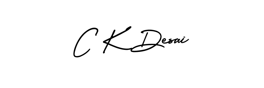 How to make C K Desai signature? AmerikaSignatureDemo-Regular is a professional autograph style. Create handwritten signature for C K Desai name. C K Desai signature style 3 images and pictures png