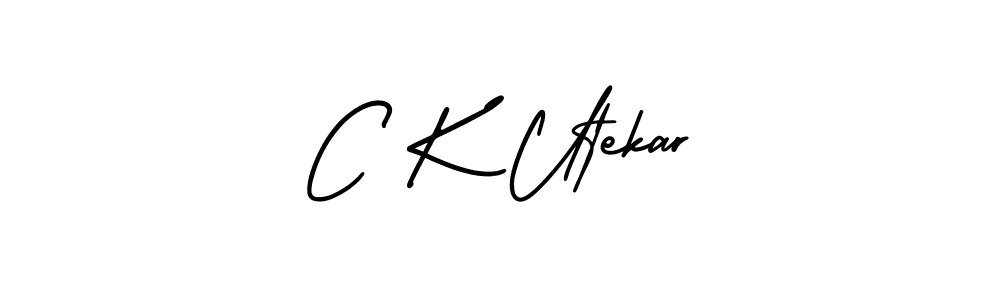Design your own signature with our free online signature maker. With this signature software, you can create a handwritten (AmerikaSignatureDemo-Regular) signature for name C K Utekar. C K Utekar signature style 3 images and pictures png