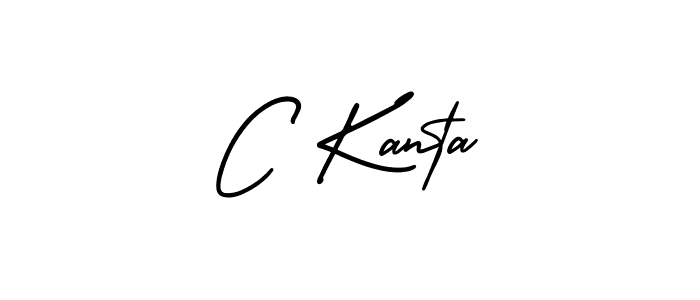Use a signature maker to create a handwritten signature online. With this signature software, you can design (AmerikaSignatureDemo-Regular) your own signature for name C Kanta. C Kanta signature style 3 images and pictures png