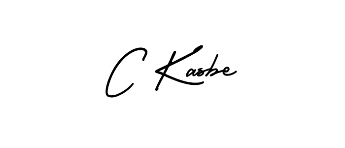 The best way (AmerikaSignatureDemo-Regular) to make a short signature is to pick only two or three words in your name. The name C Kasbe include a total of six letters. For converting this name. C Kasbe signature style 3 images and pictures png