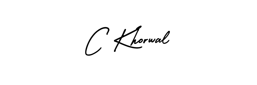 if you are searching for the best signature style for your name C Khorwal. so please give up your signature search. here we have designed multiple signature styles  using AmerikaSignatureDemo-Regular. C Khorwal signature style 3 images and pictures png