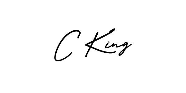 Create a beautiful signature design for name C King. With this signature (AmerikaSignatureDemo-Regular) fonts, you can make a handwritten signature for free. C King signature style 3 images and pictures png