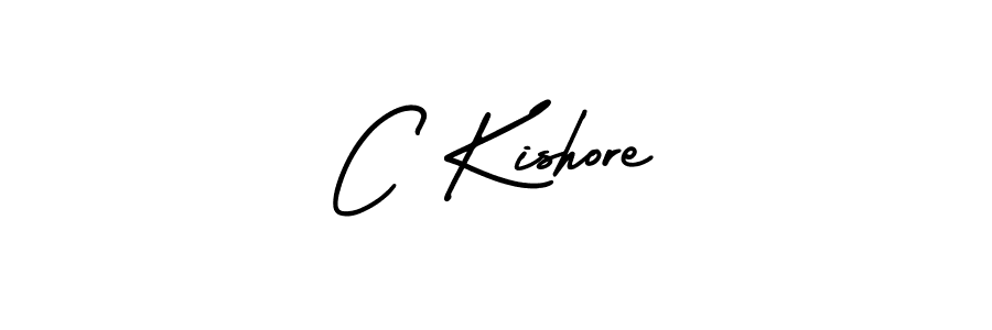 Use a signature maker to create a handwritten signature online. With this signature software, you can design (AmerikaSignatureDemo-Regular) your own signature for name C Kishore. C Kishore signature style 3 images and pictures png