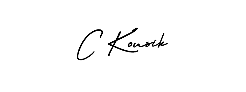 This is the best signature style for the C Kousik name. Also you like these signature font (AmerikaSignatureDemo-Regular). Mix name signature. C Kousik signature style 3 images and pictures png