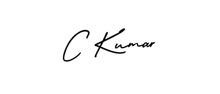 You should practise on your own different ways (AmerikaSignatureDemo-Regular) to write your name (C Kumar) in signature. don't let someone else do it for you. C Kumar signature style 3 images and pictures png