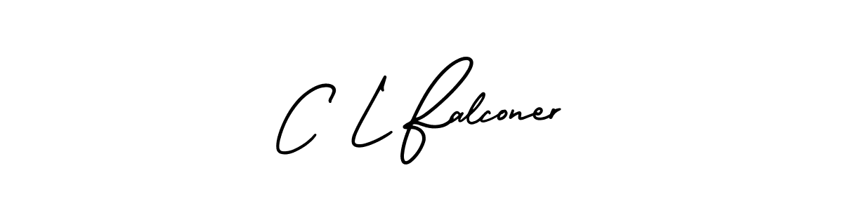 This is the best signature style for the C L Falconer name. Also you like these signature font (AmerikaSignatureDemo-Regular). Mix name signature. C L Falconer signature style 3 images and pictures png