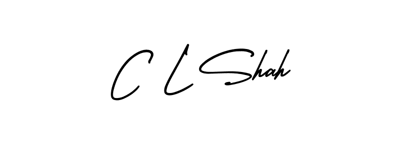 The best way (AmerikaSignatureDemo-Regular) to make a short signature is to pick only two or three words in your name. The name C L Shah include a total of six letters. For converting this name. C L Shah signature style 3 images and pictures png