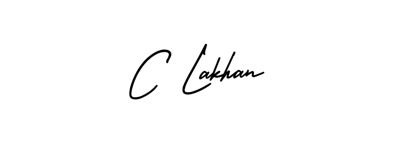 How to make C Lakhan name signature. Use AmerikaSignatureDemo-Regular style for creating short signs online. This is the latest handwritten sign. C Lakhan signature style 3 images and pictures png
