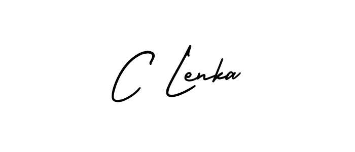 How to make C Lenka name signature. Use AmerikaSignatureDemo-Regular style for creating short signs online. This is the latest handwritten sign. C Lenka signature style 3 images and pictures png