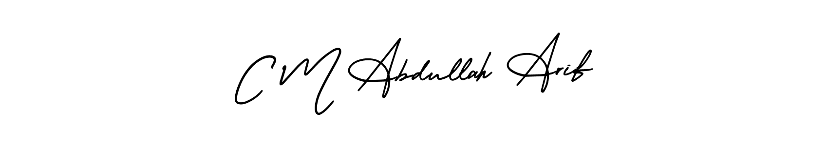 How to make C M Abdullah Arif signature? AmerikaSignatureDemo-Regular is a professional autograph style. Create handwritten signature for C M Abdullah Arif name. C M Abdullah Arif signature style 3 images and pictures png