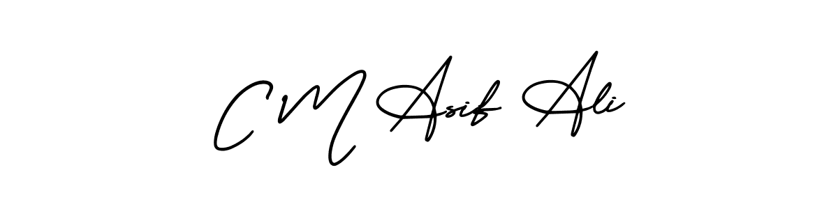 How to make C M Asif Ali signature? AmerikaSignatureDemo-Regular is a professional autograph style. Create handwritten signature for C M Asif Ali name. C M Asif Ali signature style 3 images and pictures png