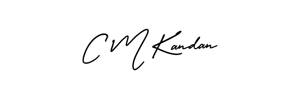 Create a beautiful signature design for name C M Kandan. With this signature (AmerikaSignatureDemo-Regular) fonts, you can make a handwritten signature for free. C M Kandan signature style 3 images and pictures png