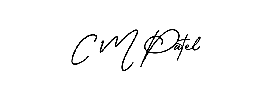 if you are searching for the best signature style for your name C M Patel. so please give up your signature search. here we have designed multiple signature styles  using AmerikaSignatureDemo-Regular. C M Patel signature style 3 images and pictures png