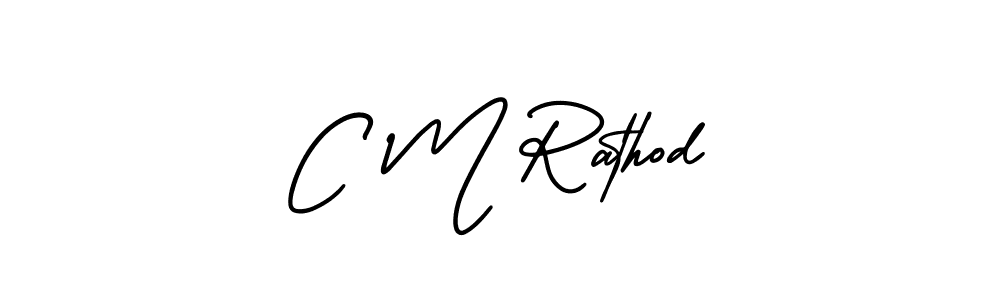if you are searching for the best signature style for your name C M Rathod. so please give up your signature search. here we have designed multiple signature styles  using AmerikaSignatureDemo-Regular. C M Rathod signature style 3 images and pictures png