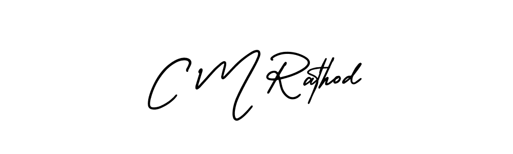 Similarly AmerikaSignatureDemo-Regular is the best handwritten signature design. Signature creator online .You can use it as an online autograph creator for name C M Rathod. C M Rathod signature style 3 images and pictures png