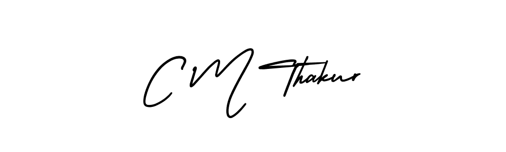Make a beautiful signature design for name C M Thakur. With this signature (AmerikaSignatureDemo-Regular) style, you can create a handwritten signature for free. C M Thakur signature style 3 images and pictures png