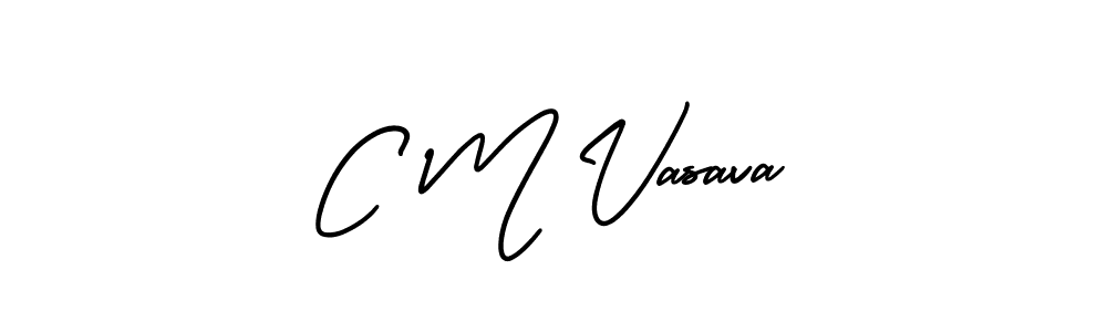 Design your own signature with our free online signature maker. With this signature software, you can create a handwritten (AmerikaSignatureDemo-Regular) signature for name C M Vasava. C M Vasava signature style 3 images and pictures png