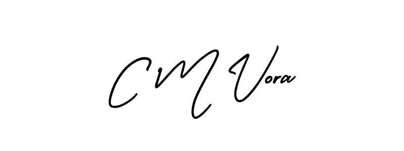 This is the best signature style for the C M Vora name. Also you like these signature font (AmerikaSignatureDemo-Regular). Mix name signature. C M Vora signature style 3 images and pictures png