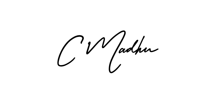 Similarly AmerikaSignatureDemo-Regular is the best handwritten signature design. Signature creator online .You can use it as an online autograph creator for name C Madhu. C Madhu signature style 3 images and pictures png