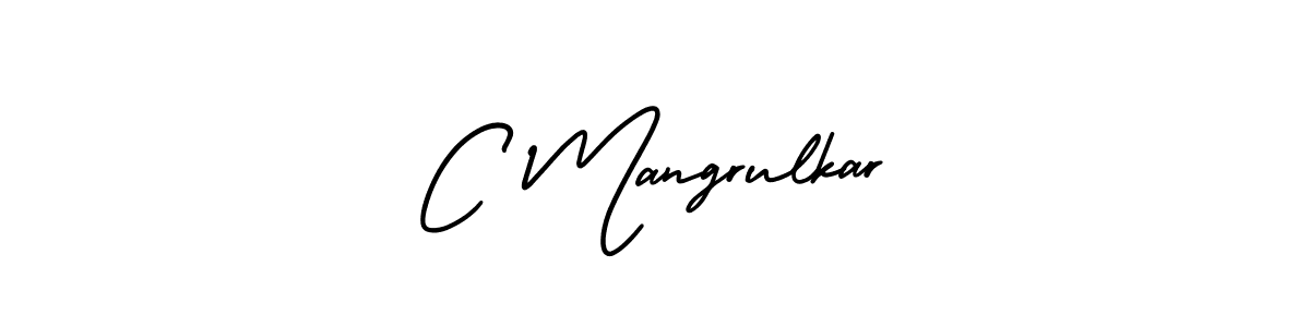 Create a beautiful signature design for name C Mangrulkar. With this signature (AmerikaSignatureDemo-Regular) fonts, you can make a handwritten signature for free. C Mangrulkar signature style 3 images and pictures png