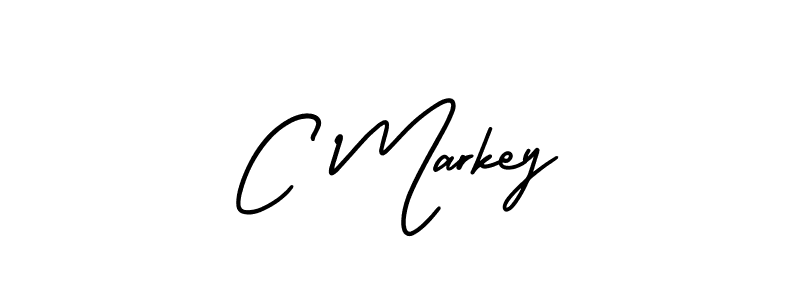 How to make C Markey name signature. Use AmerikaSignatureDemo-Regular style for creating short signs online. This is the latest handwritten sign. C Markey signature style 3 images and pictures png