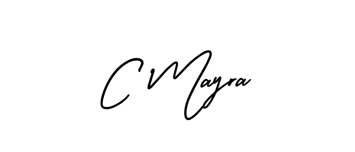 You should practise on your own different ways (AmerikaSignatureDemo-Regular) to write your name (C Mayra) in signature. don't let someone else do it for you. C Mayra signature style 3 images and pictures png