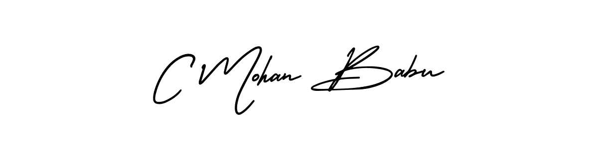 C Mohan Babu stylish signature style. Best Handwritten Sign (AmerikaSignatureDemo-Regular) for my name. Handwritten Signature Collection Ideas for my name C Mohan Babu. C Mohan Babu signature style 3 images and pictures png