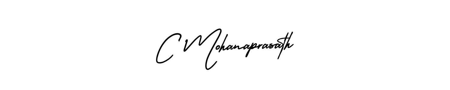 Make a beautiful signature design for name C Mohanaprasath. With this signature (AmerikaSignatureDemo-Regular) style, you can create a handwritten signature for free. C Mohanaprasath signature style 3 images and pictures png