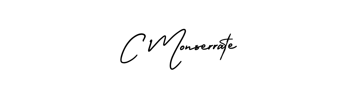 The best way (AmerikaSignatureDemo-Regular) to make a short signature is to pick only two or three words in your name. The name C Monserrate include a total of six letters. For converting this name. C Monserrate signature style 3 images and pictures png