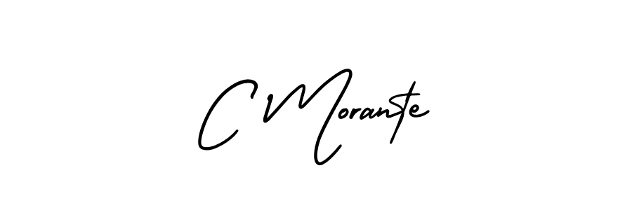 C Morante stylish signature style. Best Handwritten Sign (AmerikaSignatureDemo-Regular) for my name. Handwritten Signature Collection Ideas for my name C Morante. C Morante signature style 3 images and pictures png