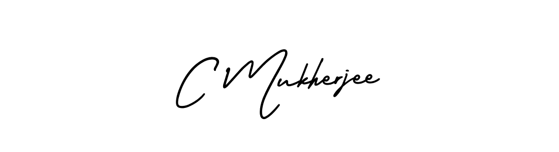 How to make C Mukherjee name signature. Use AmerikaSignatureDemo-Regular style for creating short signs online. This is the latest handwritten sign. C Mukherjee signature style 3 images and pictures png