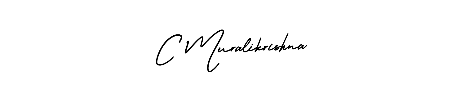 You should practise on your own different ways (AmerikaSignatureDemo-Regular) to write your name (C Muralikrishna) in signature. don't let someone else do it for you. C Muralikrishna signature style 3 images and pictures png