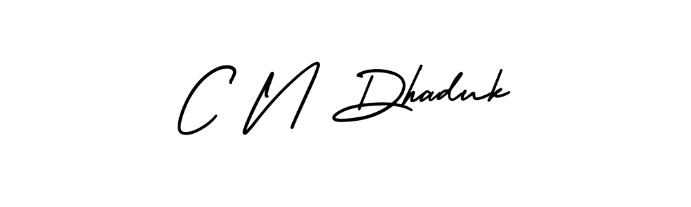 This is the best signature style for the C N Dhaduk name. Also you like these signature font (AmerikaSignatureDemo-Regular). Mix name signature. C N Dhaduk signature style 3 images and pictures png