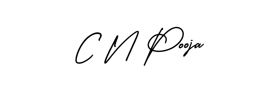 Use a signature maker to create a handwritten signature online. With this signature software, you can design (AmerikaSignatureDemo-Regular) your own signature for name C N Pooja. C N Pooja signature style 3 images and pictures png