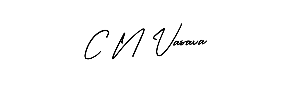 Design your own signature with our free online signature maker. With this signature software, you can create a handwritten (AmerikaSignatureDemo-Regular) signature for name C N Vasava. C N Vasava signature style 3 images and pictures png