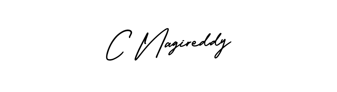 C Nagireddy stylish signature style. Best Handwritten Sign (AmerikaSignatureDemo-Regular) for my name. Handwritten Signature Collection Ideas for my name C Nagireddy. C Nagireddy signature style 3 images and pictures png