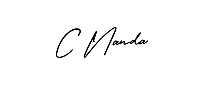 This is the best signature style for the C Nanda name. Also you like these signature font (AmerikaSignatureDemo-Regular). Mix name signature. C Nanda signature style 3 images and pictures png